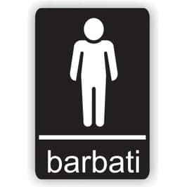 Semn Indicator Toaleta barbati, PVC, 14 x 10 cm
