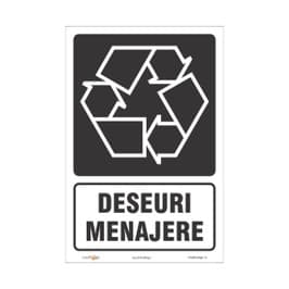 Semn Indicator Deseuri menajere W0103 A4, autocolant, 20 x 30 cm