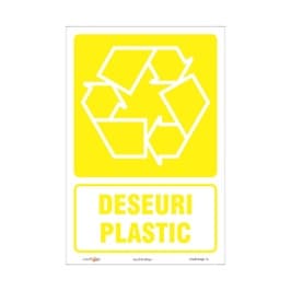 Semn Indicator Deseuri plastic W0104 A4, autocolant, 20 x 30 cm