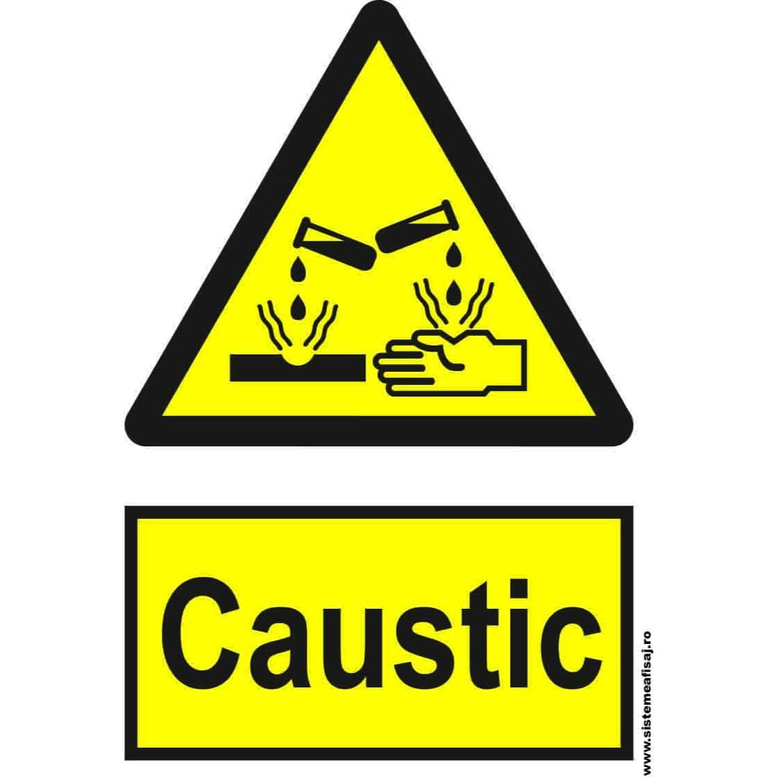 Semn Indicator Caustic